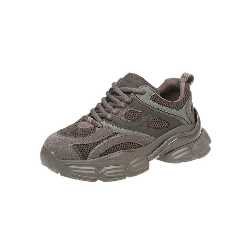 Women's Spring/Summer Thick Sole Dad's Shoes Women's Shoes High Grade Elevated Grey Casual Sports Shoes