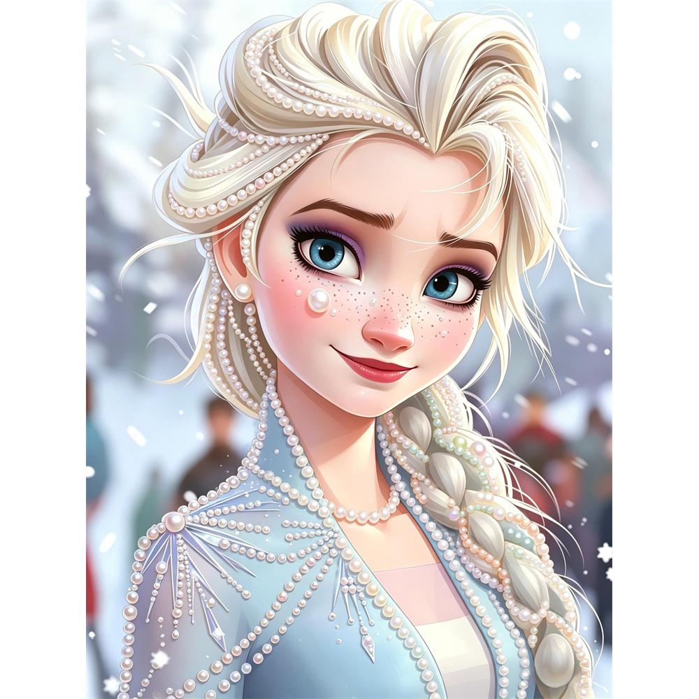 

Disney Pearl Painting Princess Elsa DIY Pearl Art Pearl Painting Kit Pearl Art Painting Wall Suitable for Home Office Decoration Handmade Gifts 30x40