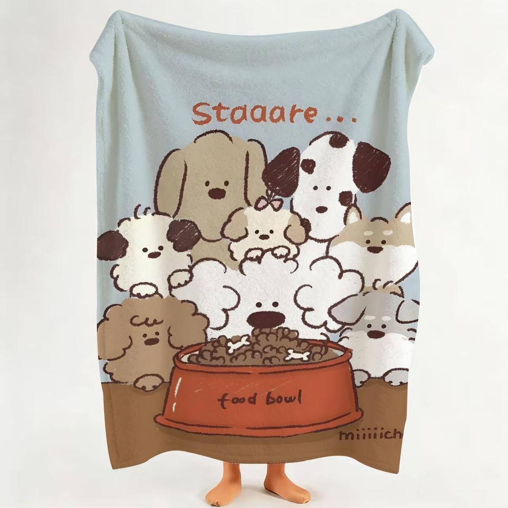Illustrator Miiiiichan Throw Flannel Throw Blanket Suitable for Sofa Living Room Bedroom