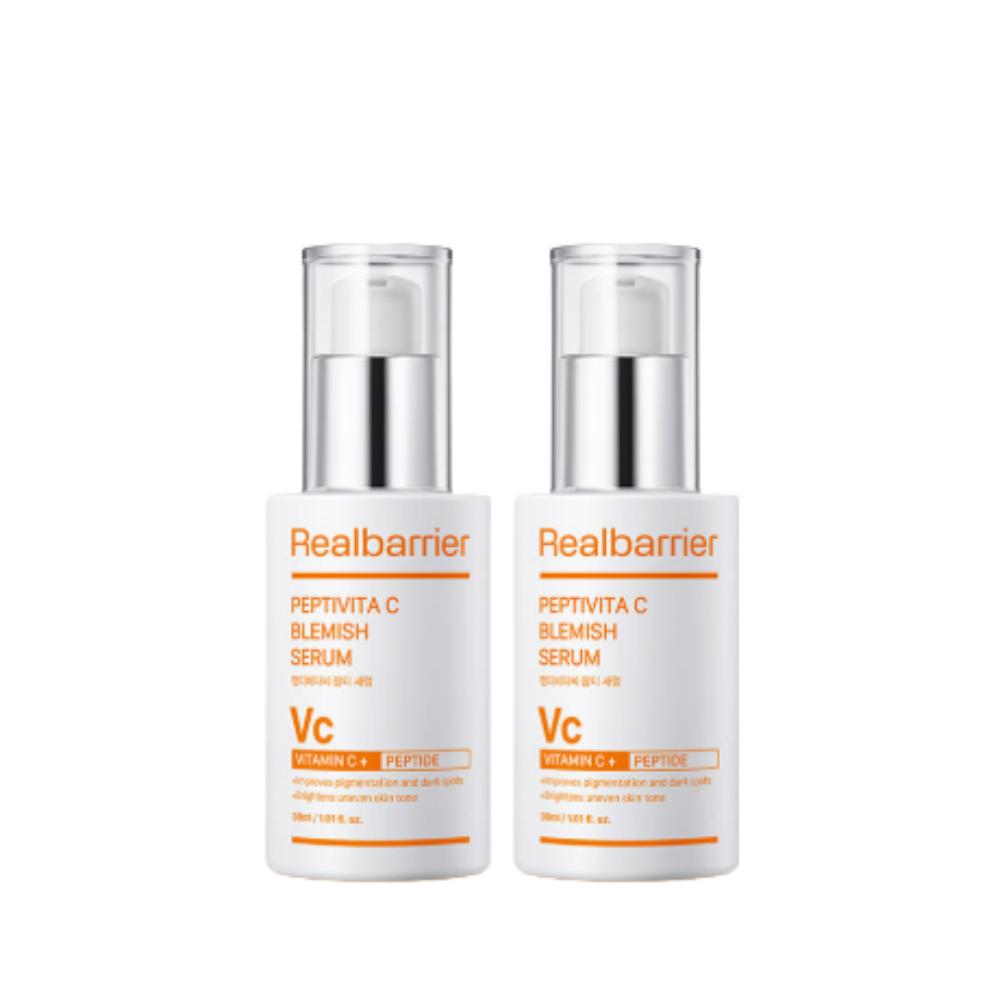 Real Barrier Pepti-Vita C Dark Spot Serum 30ml (Pack of 2) - Brightening & Anti-Aging Vitamin Peptide Treatment