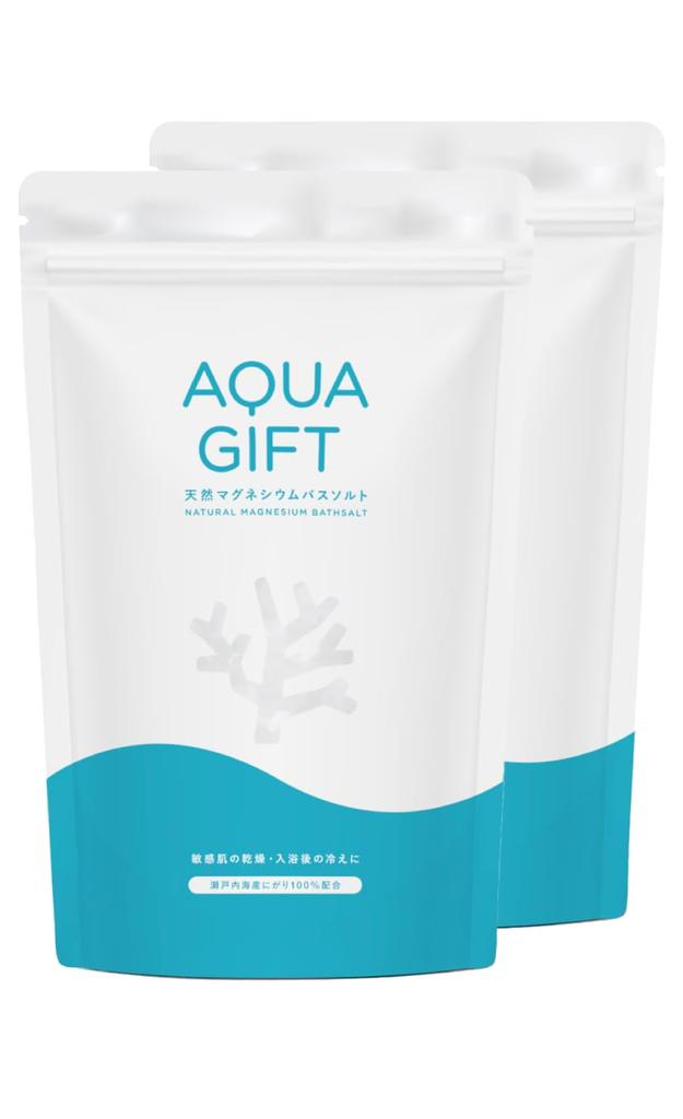 AQUA GIFT Moisturizing Bath Set of Made in Bath 60 Measuring Spoon Included Salts, 2, Japan, Magnesium, Cosmetics, Uses,