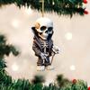 Unique 2d Acrylic Skull Car Hanging Ornament For Festive Christmas Decoration
