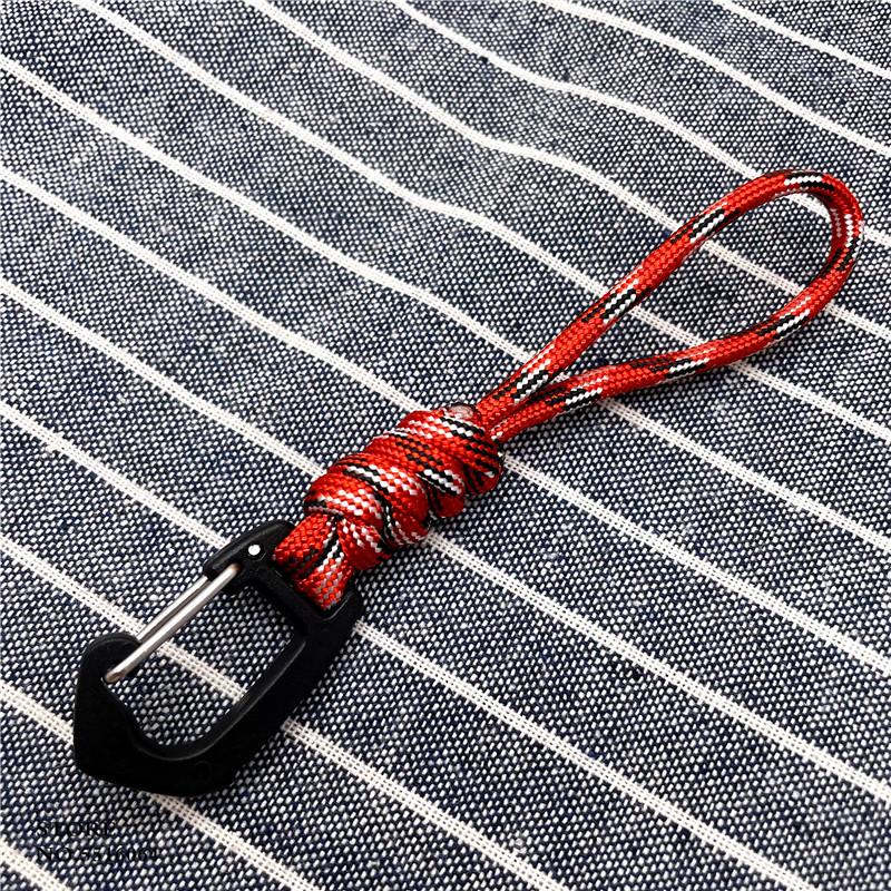 Outdoor Paracord Schlüsselanhänger Lanyard Geflochtenes Nylon Lanyard Hohe Festigkeit Fallschirmschnur Karabiner Handy Rucksack Schlüsselanhänger