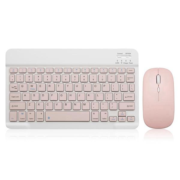 

Rechargeable Bluetooth Keyboard & Dual-Mode Mouse Set (Pink, ABS Material) Suitable for Various Devices Other