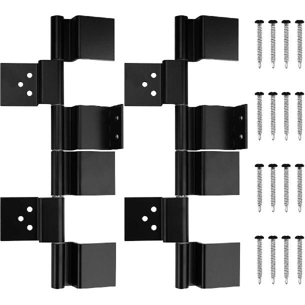 RV Door Friction Hinges Trailer Door Hinge Parts 198295 (2 Pcs) for 6 Leaf Trailer Screen Door Hinges Friction Hinge Assembly Black
