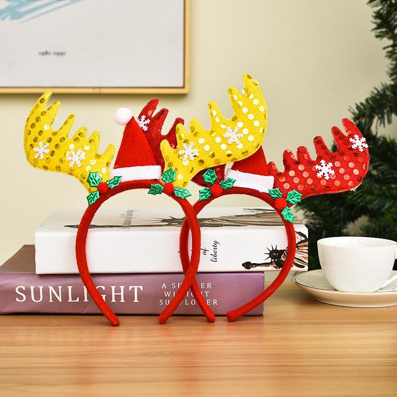 Christmas Antler Headband & Hair Clip for Kids & Adults