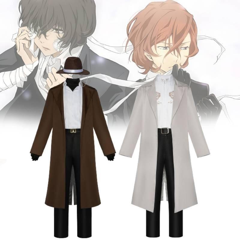 Bequeme Anime-Cosplay-Outfits für Gamer Bungo Stray Dogs Dazai Chuuya aus weichem Stoff