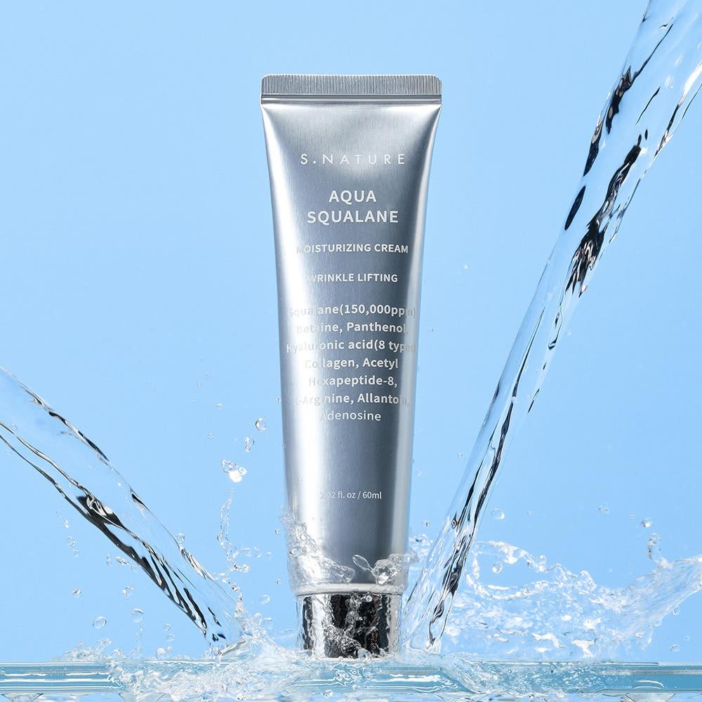 S.NATURE Aqua Squalane Moisture Cream Deep Hydration Nourishing 80ml Korean Skincare Daily Moisturizer