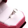 Glamour Steel Gift Engagement Ring With Bright Stone Silver Plated Fashion Jewelry