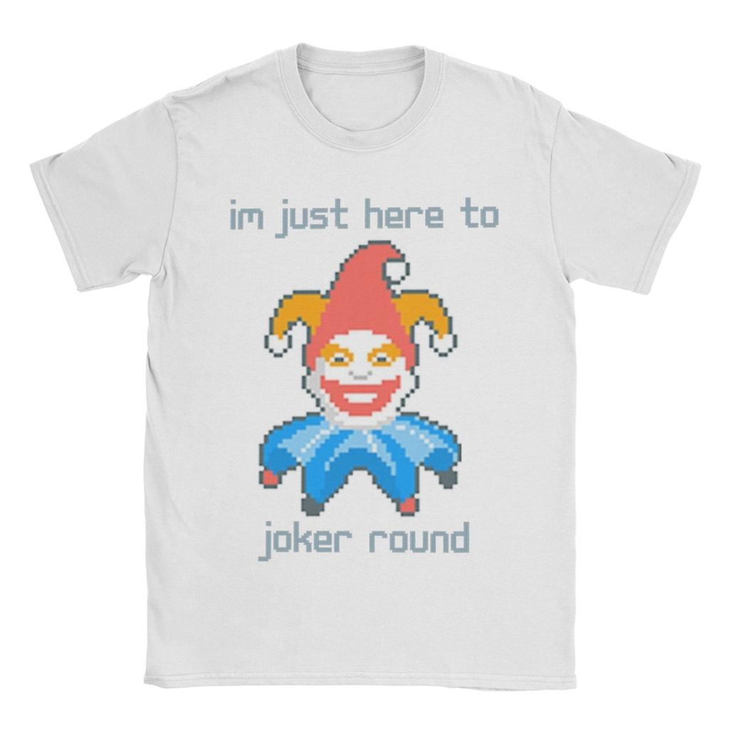 Vintage Balatro Jokers Playing Card T-Shirt Men Round Neck Short Sleeve Top Tee  Cotton Summer TopsTops
