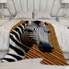 Zebra Pattern Blanket Microfiber Flannel Cover Blanket Bedroom Living Room Sofa Soft And Comfortable Home Decoration