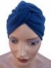 Turban Damski Twist Flora Granat Wygodny Czapka Sweterkowa Jesień-Zima