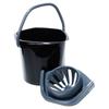 Universeller Plastik-Wischmopp-Eimer mit Auspressevorrichtung für Schnurmopp und Streifen 14L
