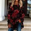 Women's Long Sleeve Halloween T-Shirt Loose Fit Crewneck Casual Print Top