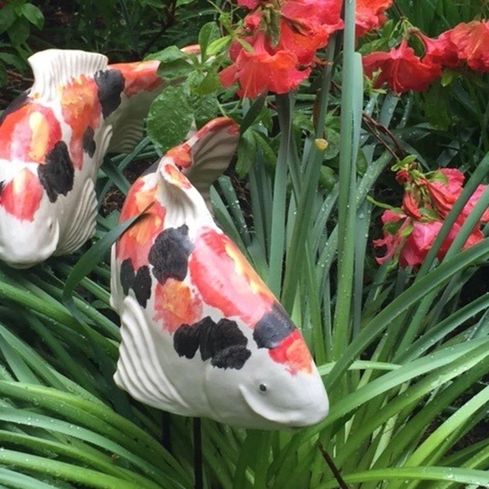 

Exquisite Ceramic Garden Koi Decoration With Colorful Resin Design For Outdoor Spaces NO.1