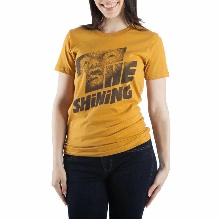 The Shining Juniors Movie Poster Graphic Gold Shirt New S 2XL