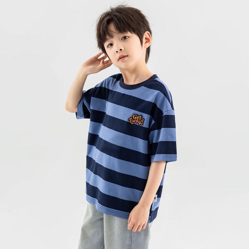 Duoduoja Boy's Lightweight Striped Short Sleeve T-Shirt