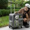 Folding Pet Bag Pet Backpack Carrier Breathable Air Box with Pull Rod Cat Dog Bag Travel Bag Large Capacity Pet Carrier Handbag