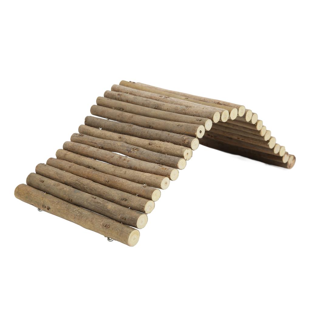 Wooden Hamster Bridge Small Animal Bendy Bridge for Guinea Pigs Ferrets Hedgehogs Chinchillas Small Rabbits15x60cm