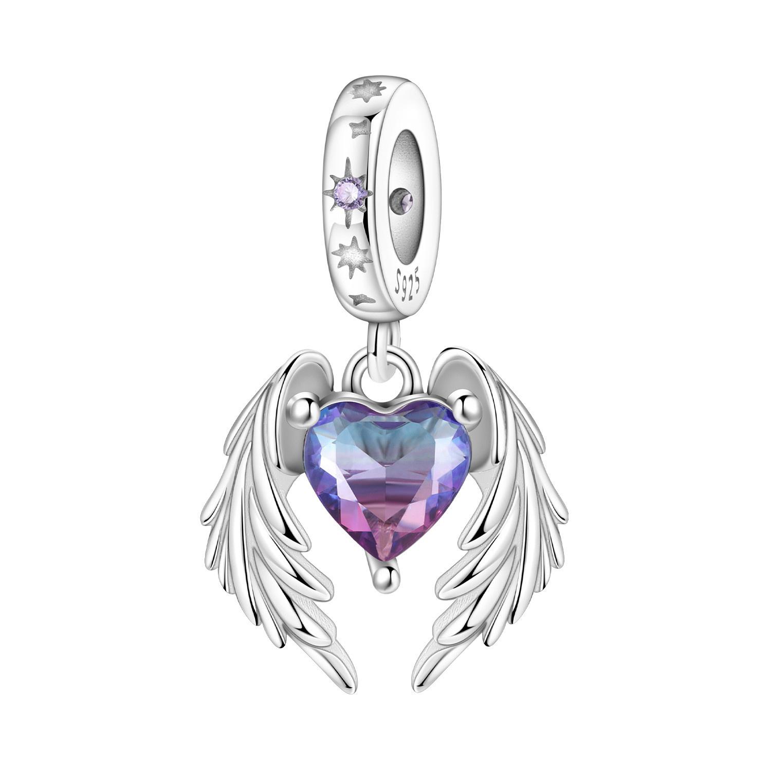 Copper Wings Guardian Love Pendant Beads Original Pendants Bracelet Charm Jewelry Party Diy Gifts