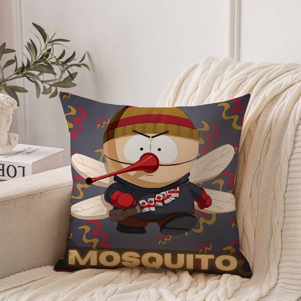 

Hot Funny Anime S-Souths Park Pillow Case Home Decor Throw For Sofa Bed Car Room Decor Gift Idea 12x12Inch