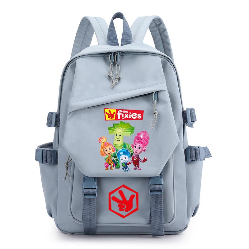 The Fixies Backpack Cartoon Printed Children Girl Boy Schoolbag Large Capacity Student School Bags Canvas Laptop Backpack Gift