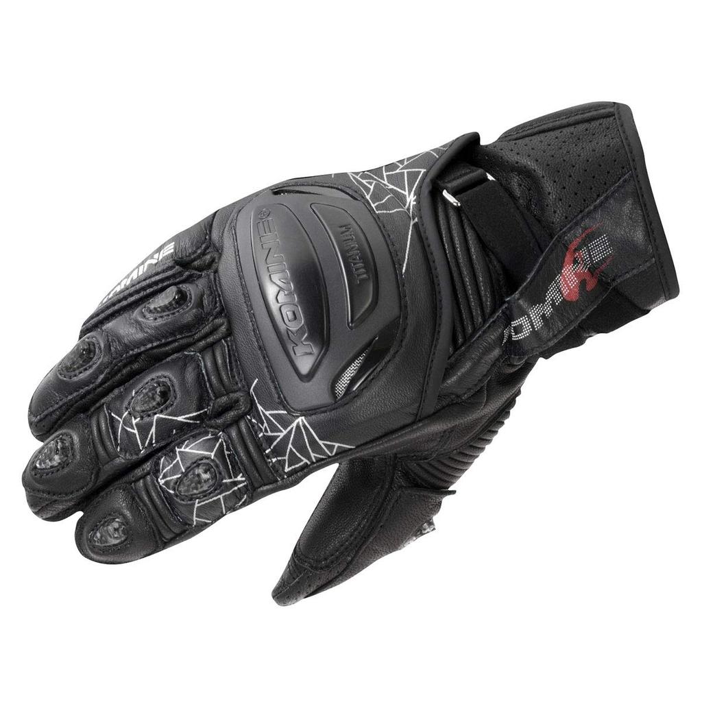 Komine Motorrad Titan Sport Größe für und Echte Carbon Stretch Titan Handschuhe, Handschuhe, Schwarz, 2XL, GK-236 12970, Frühling, Sommer, Herbst,