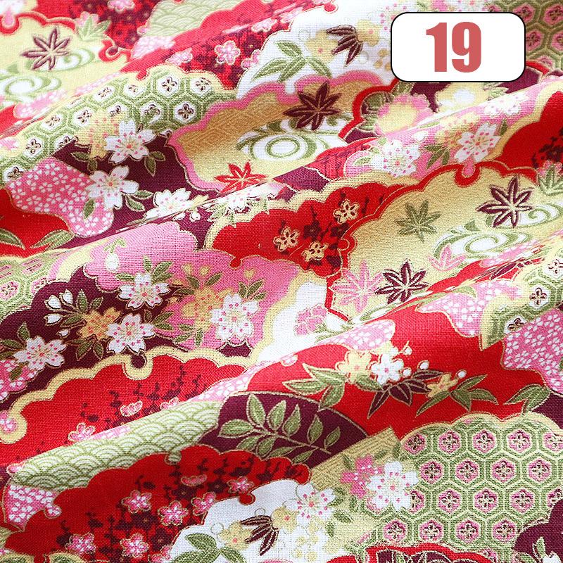 100x150cm Oriental Style Crane Prints Bronzing Fabric Japanese Sea Wave Koi Cotton Fabric For Sewing Quilting Patchwork DIY