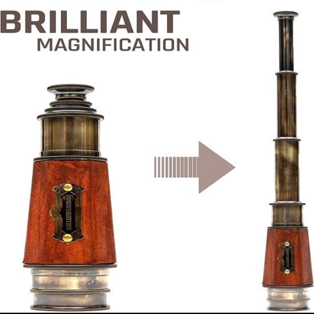 Hexagonal Taper Brass Telescope - 48.26 cm Ship Nautical Collectible