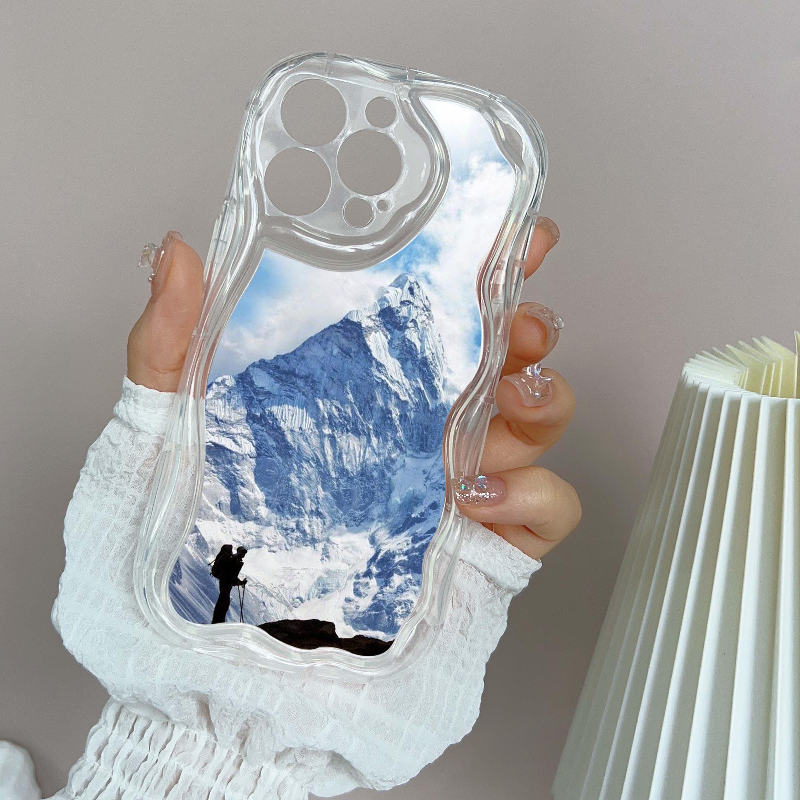 LZ25 Mountain Peak Forest Snow Clear мягкие волнистые чехлы для телефонов для iPhone 15 — фото 10