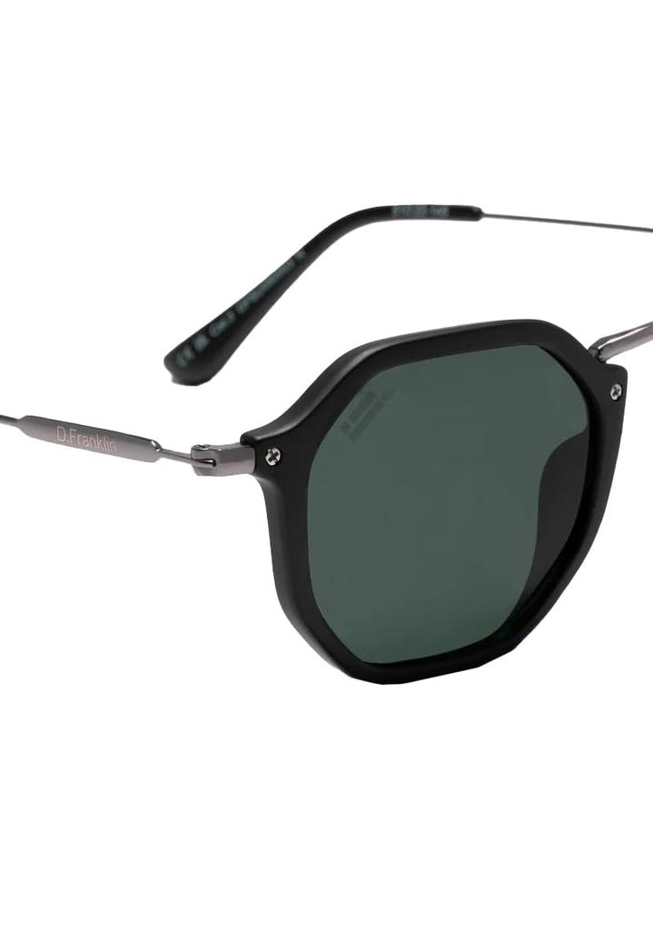 Dee Franklin Roller HEX Matte Sunglasses, Black/Black, DFSU090003-BLAC