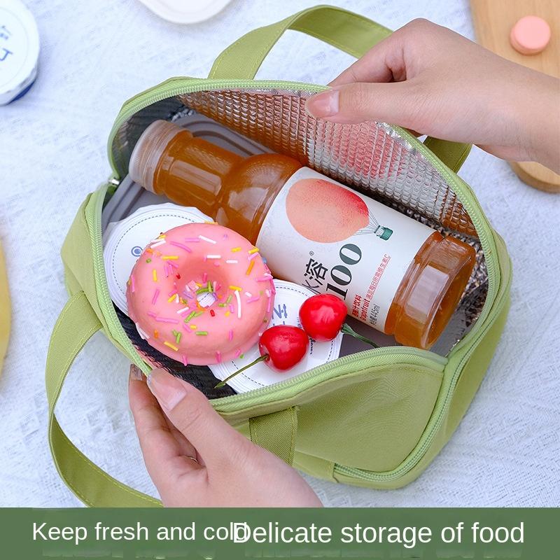 Kids Portable Warm Bag Pack Lunch Box Insulation Package Insulated Thermal Food Picnic Pouch for Boys Girls Kids Simple Handbag