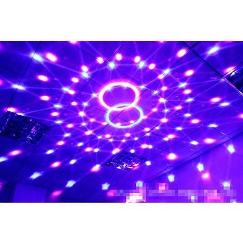 RGB LED Crystal Disco Magic Ball with Remote Control, DMX Effect, Multicolor