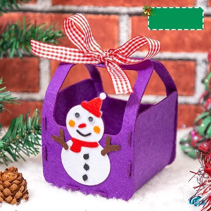 DIY Christmas Gifts Box Candy Bag Kids Handmade Craft Toy Handbag Xmas Decoration Materials Kits Educational Toys for Children