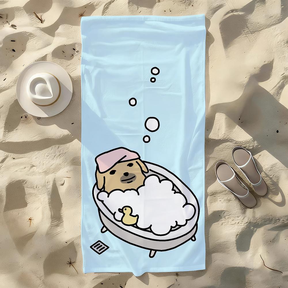 Cartoon N-Nudaeng Dog Towel For Swim Yoga Gym Quick Drying Soft and skin-friendly Beach Towels All-Season