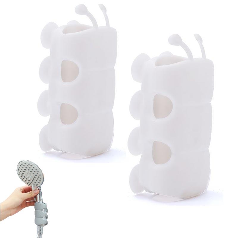 1/2Pcs Silicone Shower Head Holder, New Universal Relocatable Shower Head Suction Cup Holder, Adjustable Shower Holder for Bathroom Non Drilling