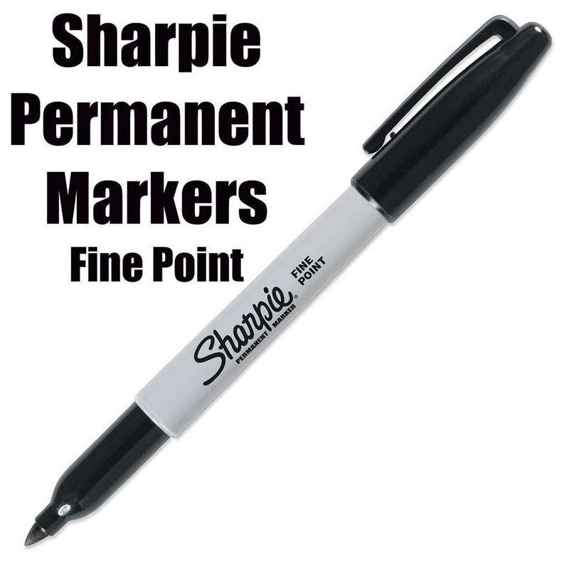 Marqueur Permanent Sharpie Noir Pointe Fine 30001