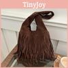 Tote Bohemian Bag Vintage Stitching Detail Soft Structured Minimalist For