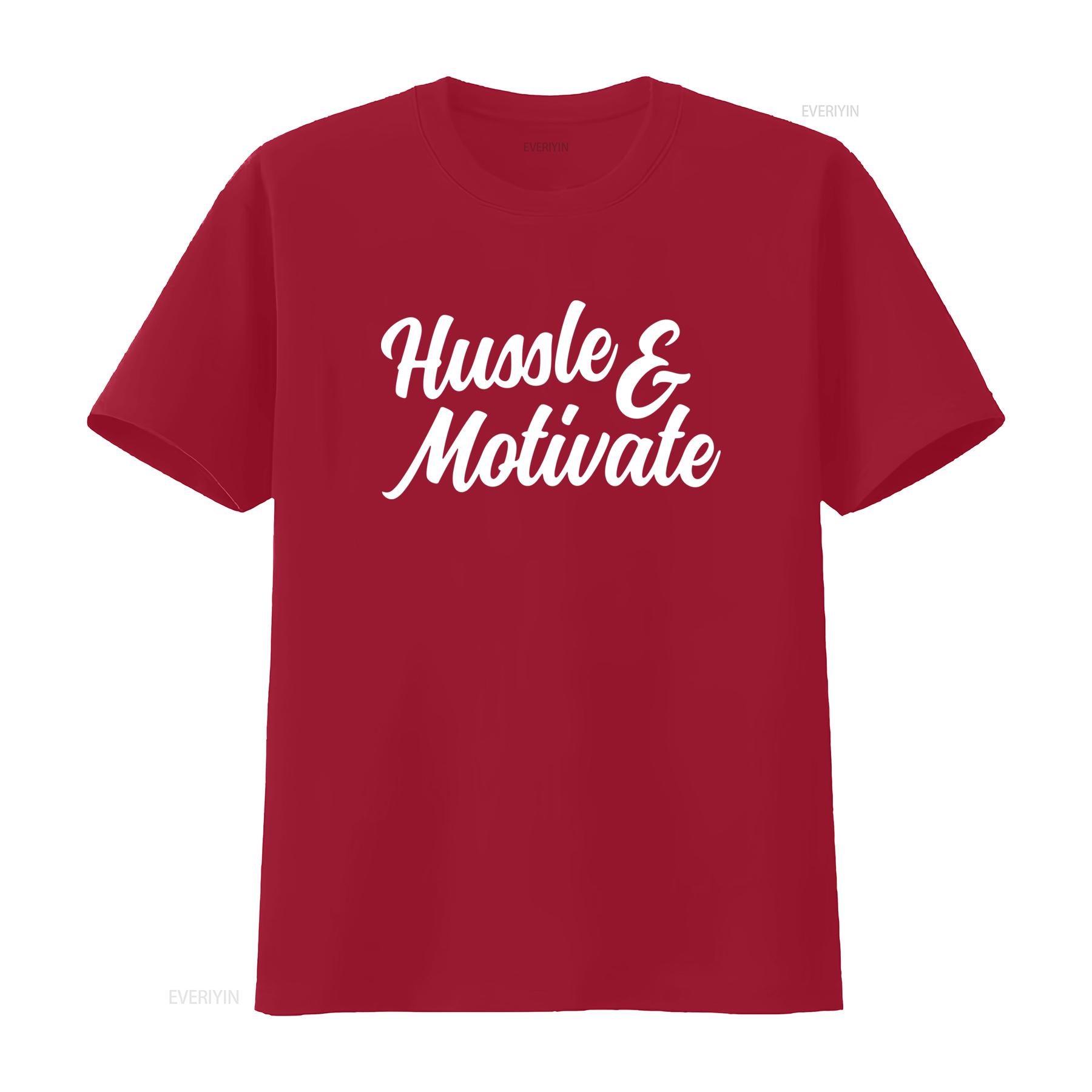 Hussle And Motivate Nipsey Hustle Merch T Shirt Inspirational Design for Daily Wear vintage Washed homme Unisex S