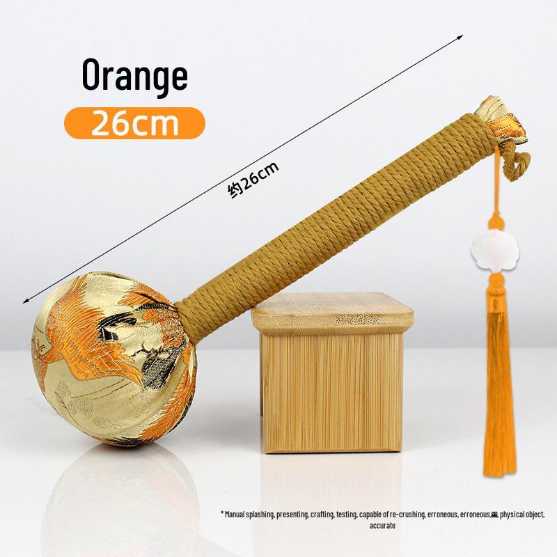 Year of the Horse Mugwort Meridian Massage Hammer - Solid Color Brocade Multifunctional Health Gift