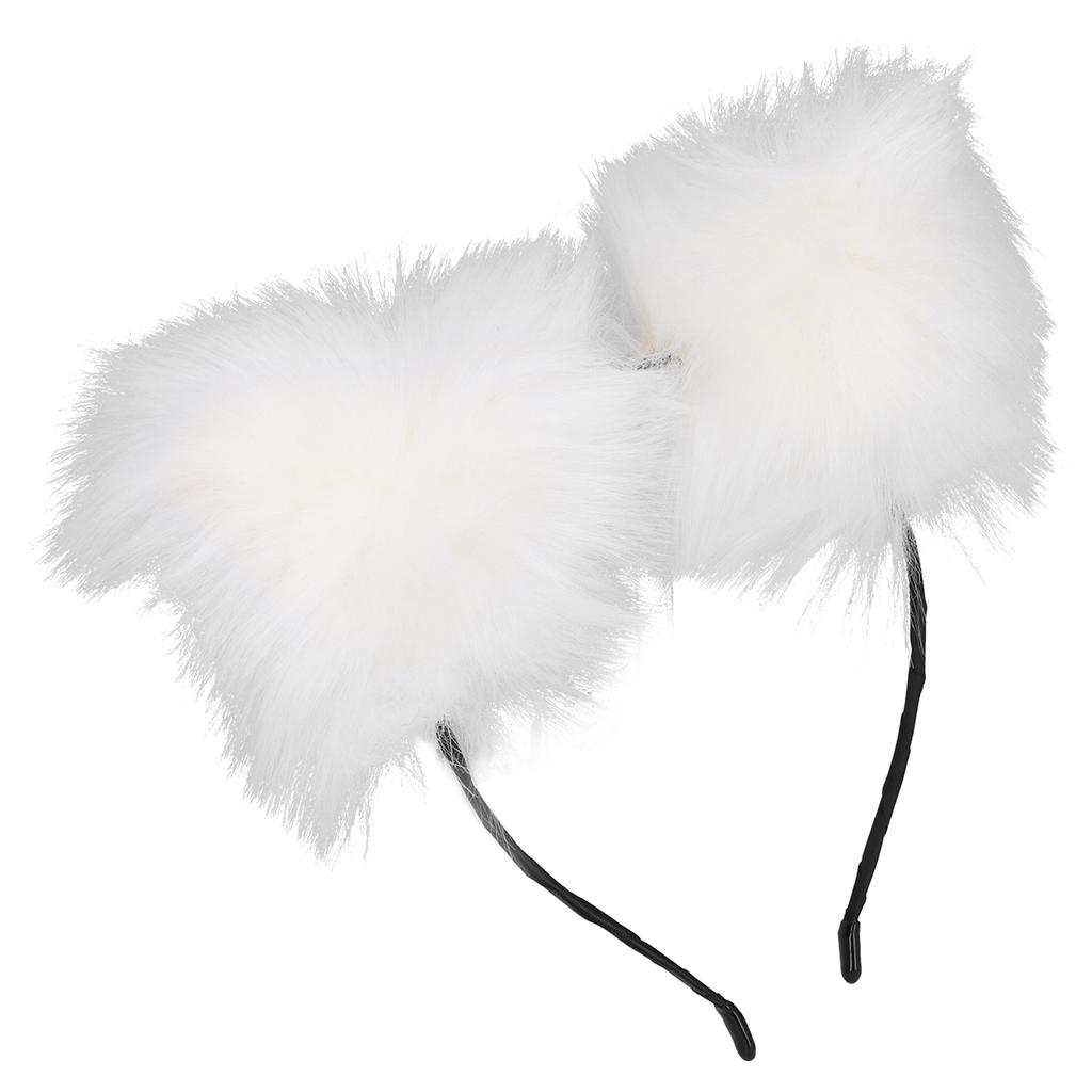 Artificial Furry Cat Ears Headband Women Headwear Hairband for Party Cosplay Daily Life