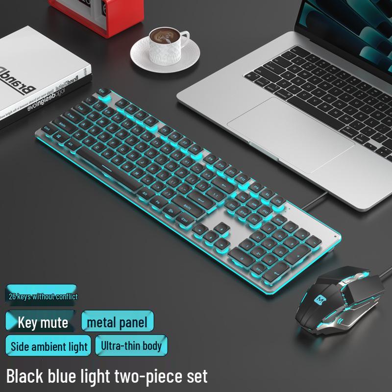 K8 Wired/Wireless Mechanical Keyboard & Mouse Set for Office and Gaming