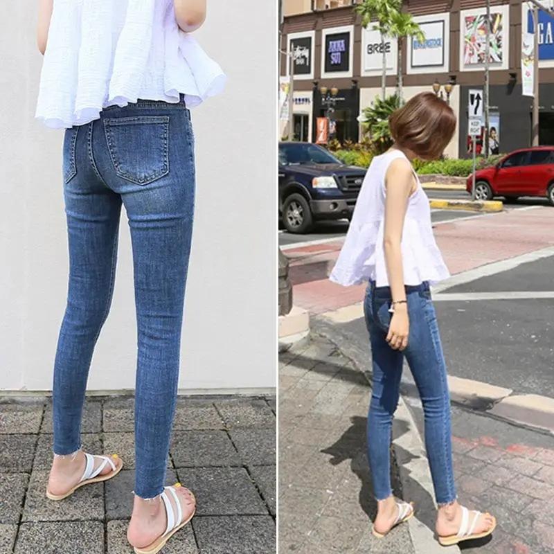 Jeans for Women In Spring Autumn and Summer High Waisted Slim Fit and Tight Fitting Cropped Pants
