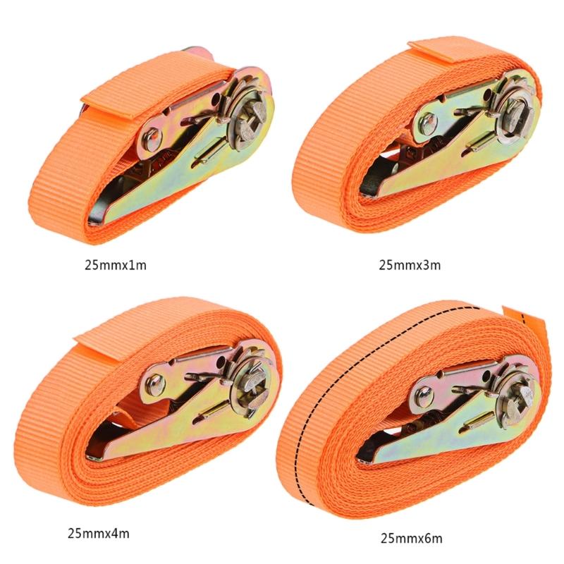 for Safe Luggage Transport Heavy-Duty Car & Truck Front Cargo Ratchet Strap with Metal Buckle - Adjustable, Secure Tie-Down