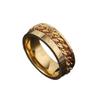 Stainless Steel Jewelry Marking Roman Numeral Chain Rotatable Ring Hip-Hop Style Titanium Steel Ring Set