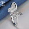 925 Sterling Silber Schmetterling AAA Zirkon Ring Schmuck