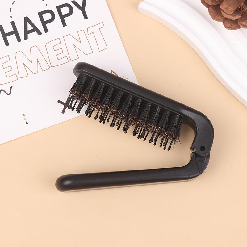 Foldable Hair Comb Portable Boar Bristle Hair Brush Head Massager Travel Combs Hair Styling Accessories