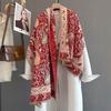 Autumn new retro fashion cashew flower printed scarf to keep warm and keep out the cold scarf fashion multi-functional shawl