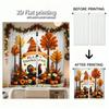 Piece Set High Definition Digital Printed Curtainsthanksgiving Autumn Colors Leaves Turkey Pumpkins Decorative Elementshome Curtain Polyester