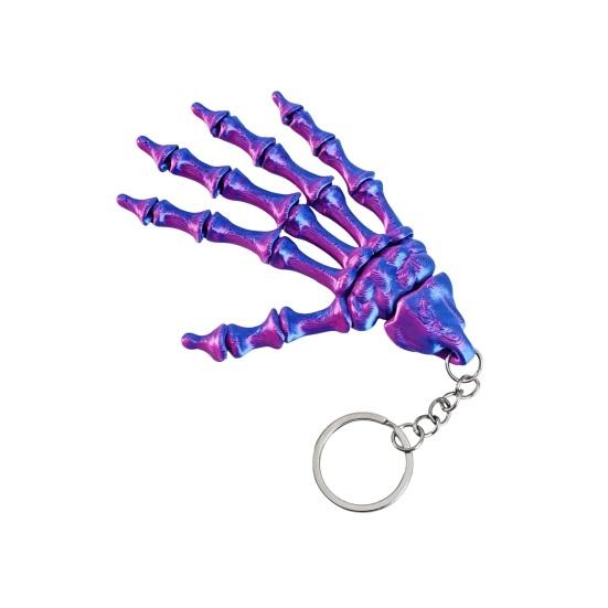 Skelet Hånd Nøglering, Leddelt Skelet Hånd Fidget Nøglering, Fleksible Gotiske Skelet Hænder Vedhæng, Halloween Spooky Gotisk Nøglering til